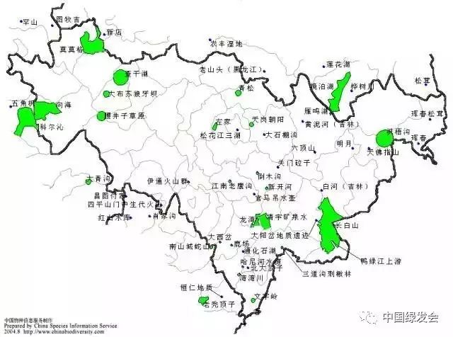 474个国家级自然保护区及分布图