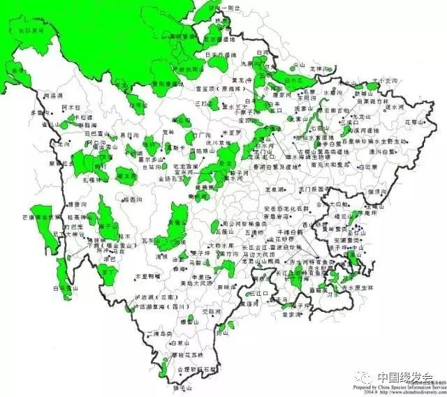 474个国家级自然保护区及分布图